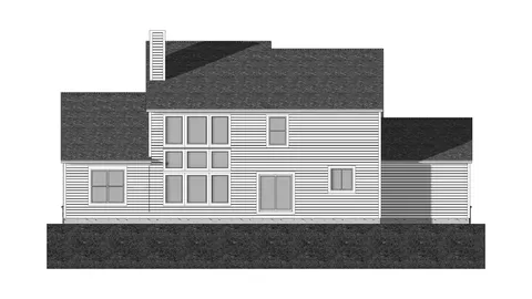 The Cobblestone house plan, exterior view 3